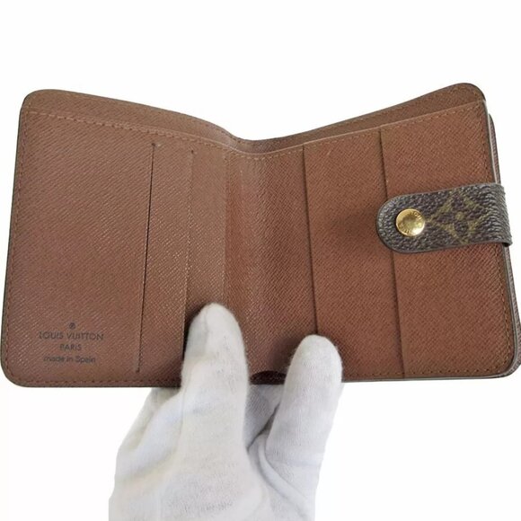 Auth LOUIS VUITTON Monogram Compact Zip Bifold Wallet Monogram canvas - Picture 9 of 10